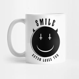 Smile, Satan Loves You (black) Mug